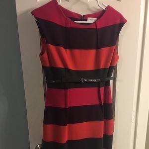 Pretty fall color block dress